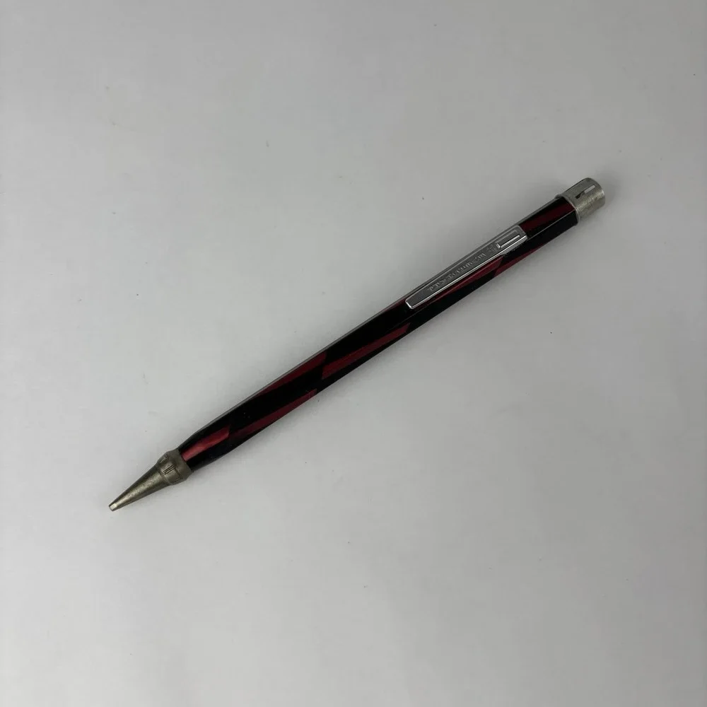 Vintage Celluloid Red Burgandy and Black Eversharp Mechanical Pencil Art Deco